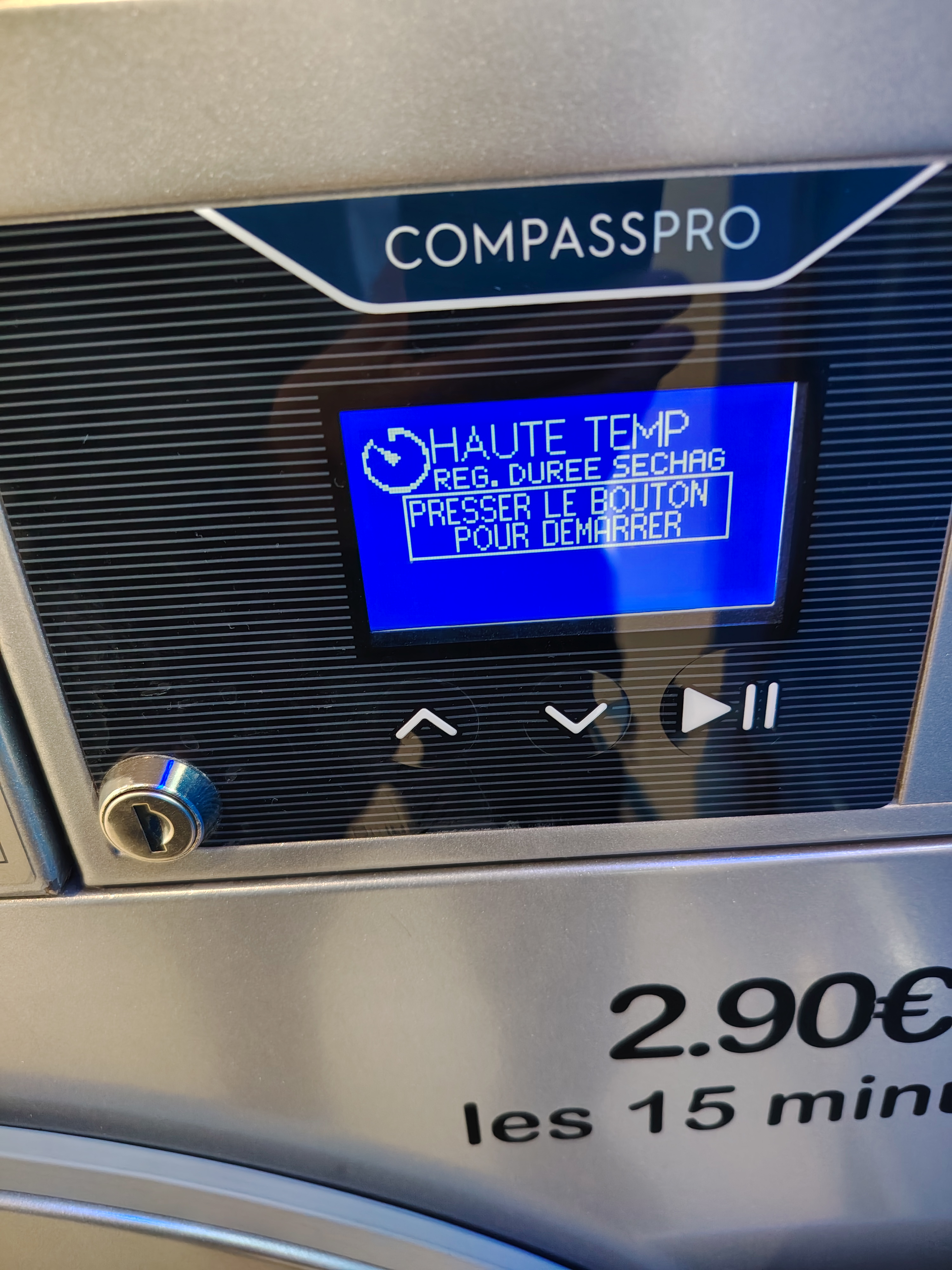 Panneau de commande du séchoir CompassPro, Laverie du Cygne
